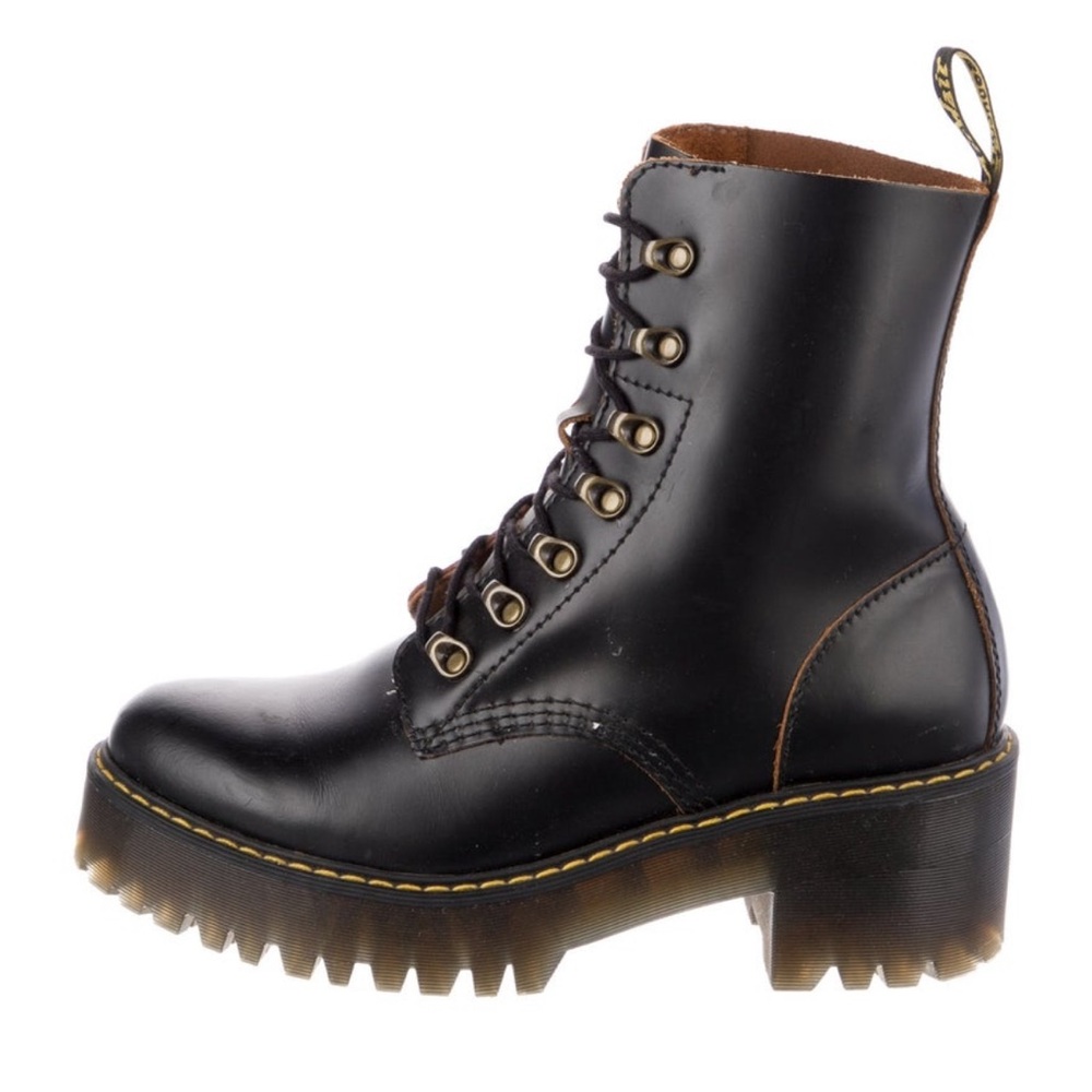 Dr. Martens Black Leather Platform Boots